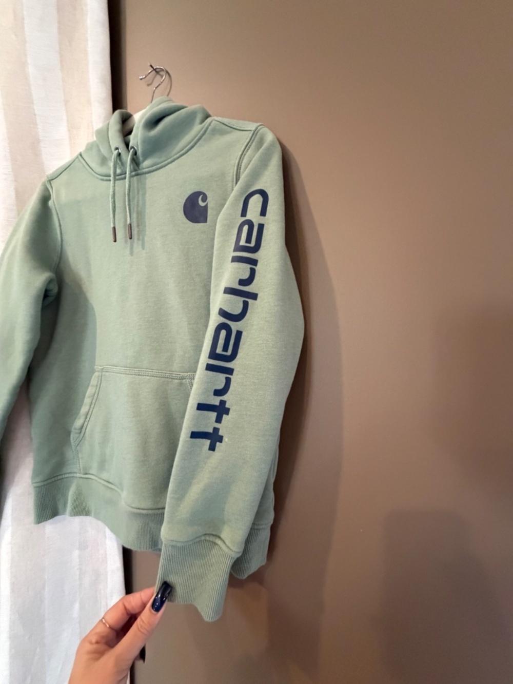 Carhartt Sage Hoodie Sweatshirt with Sellout Sleeve, Size XS - Picture 5 of 14